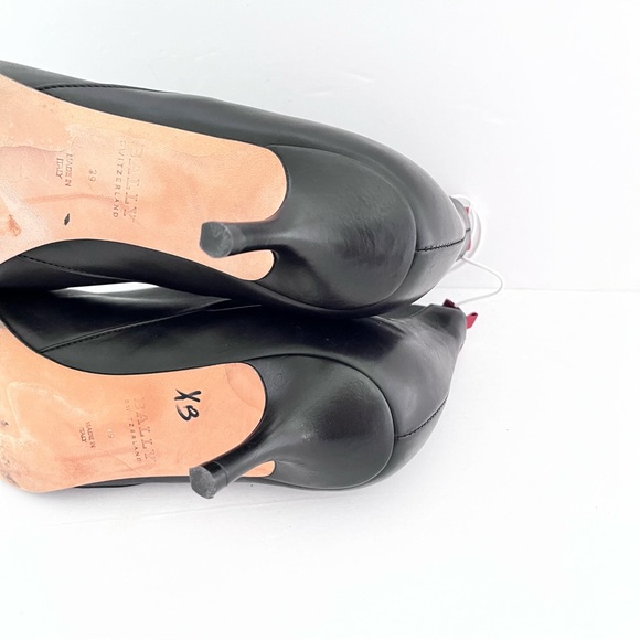BALLY SWITZERLAND ALANNA 55 BLACK CALF LEATHER ANKLE BOOTIES SZ 39 - Picture 15 of 16